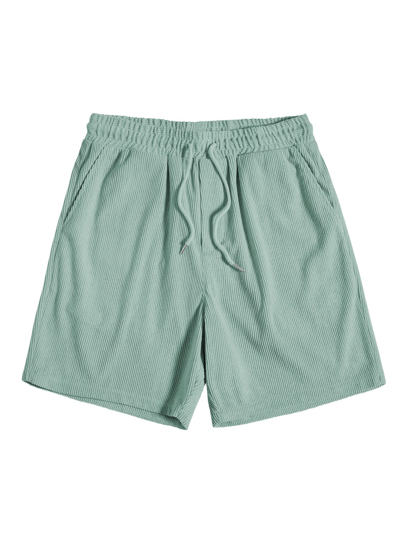 Kortermet cordfløyelskjorte med knapper og shorts