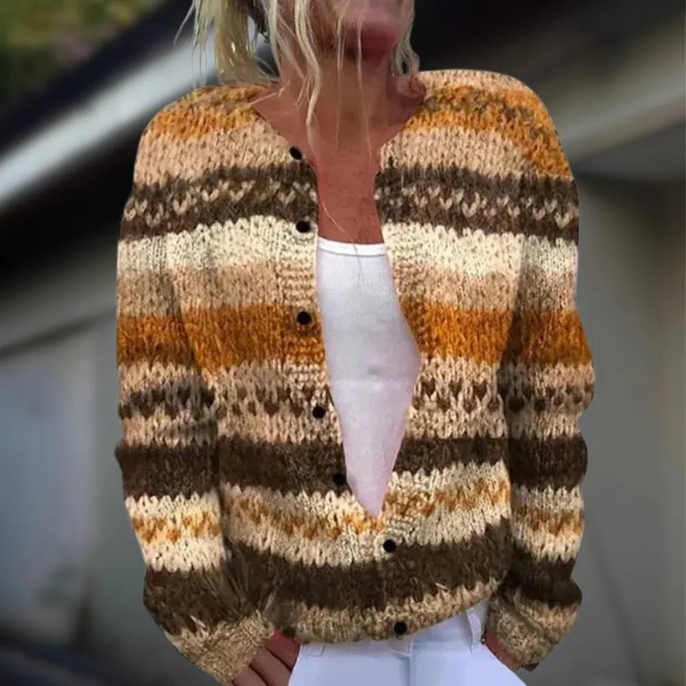Anja™ | Strikket cardigan med mønster