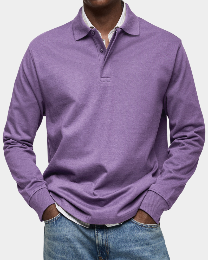 Lucca | Premium Langermet Polo – Italiensk Klasse & Komfort