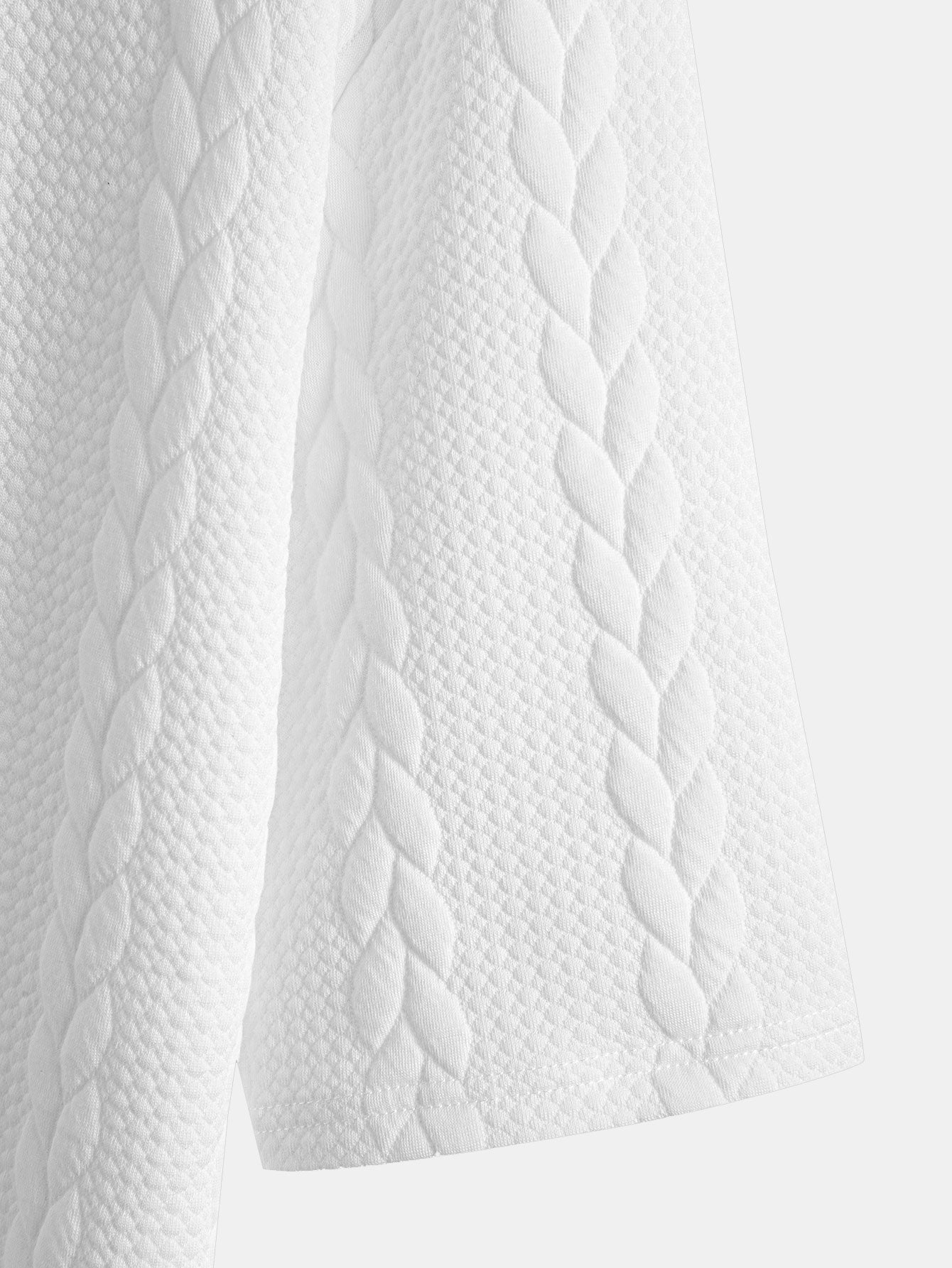 Avslappet passform mellomlangt erme Twist jacquard T-skjorte og shorts