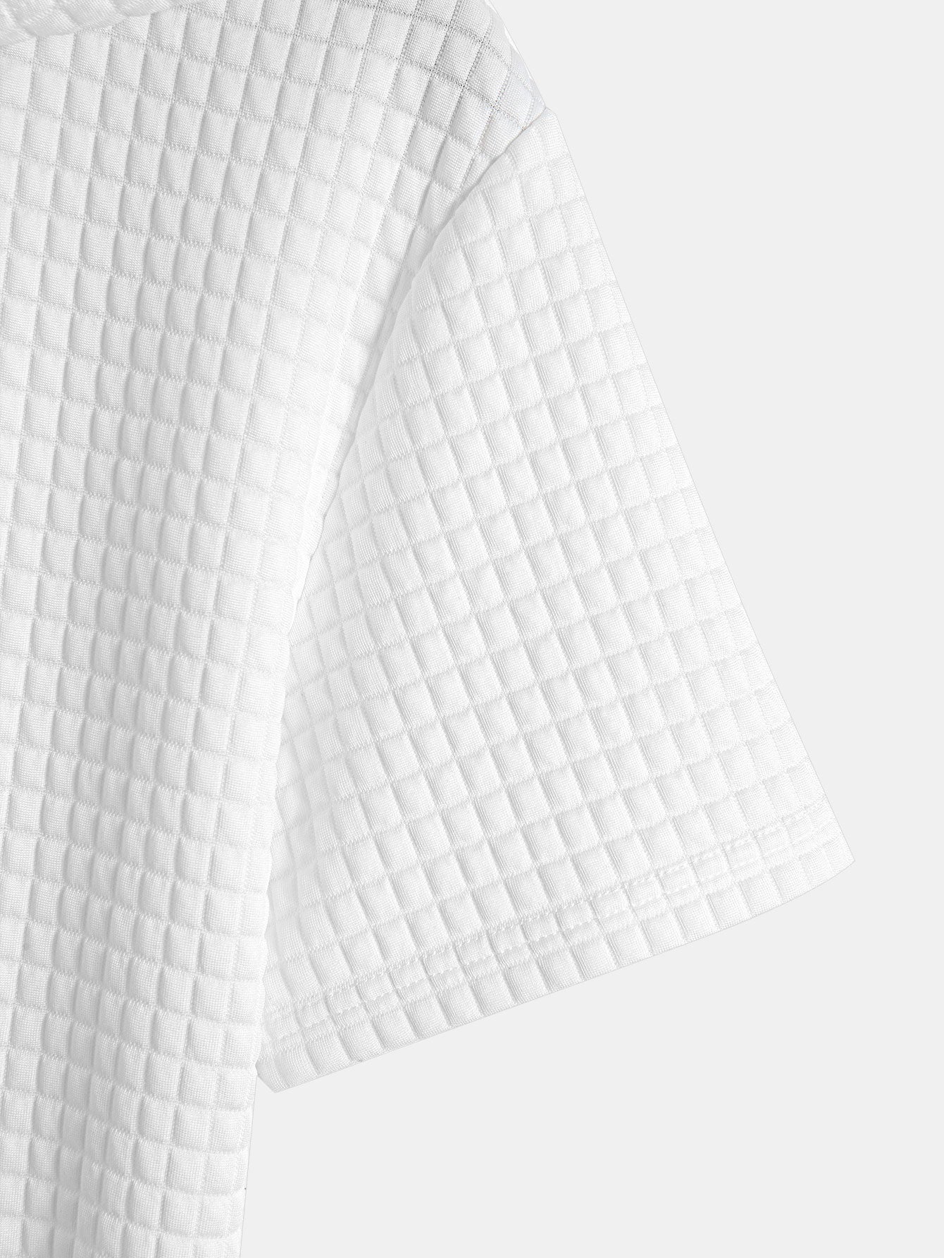 Kengurulomme vaffel-hettegenser T-skjorte og shorts