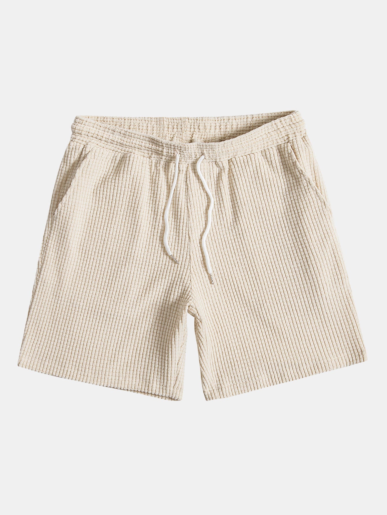Vaffelstoffskjorte med knapper og shorts