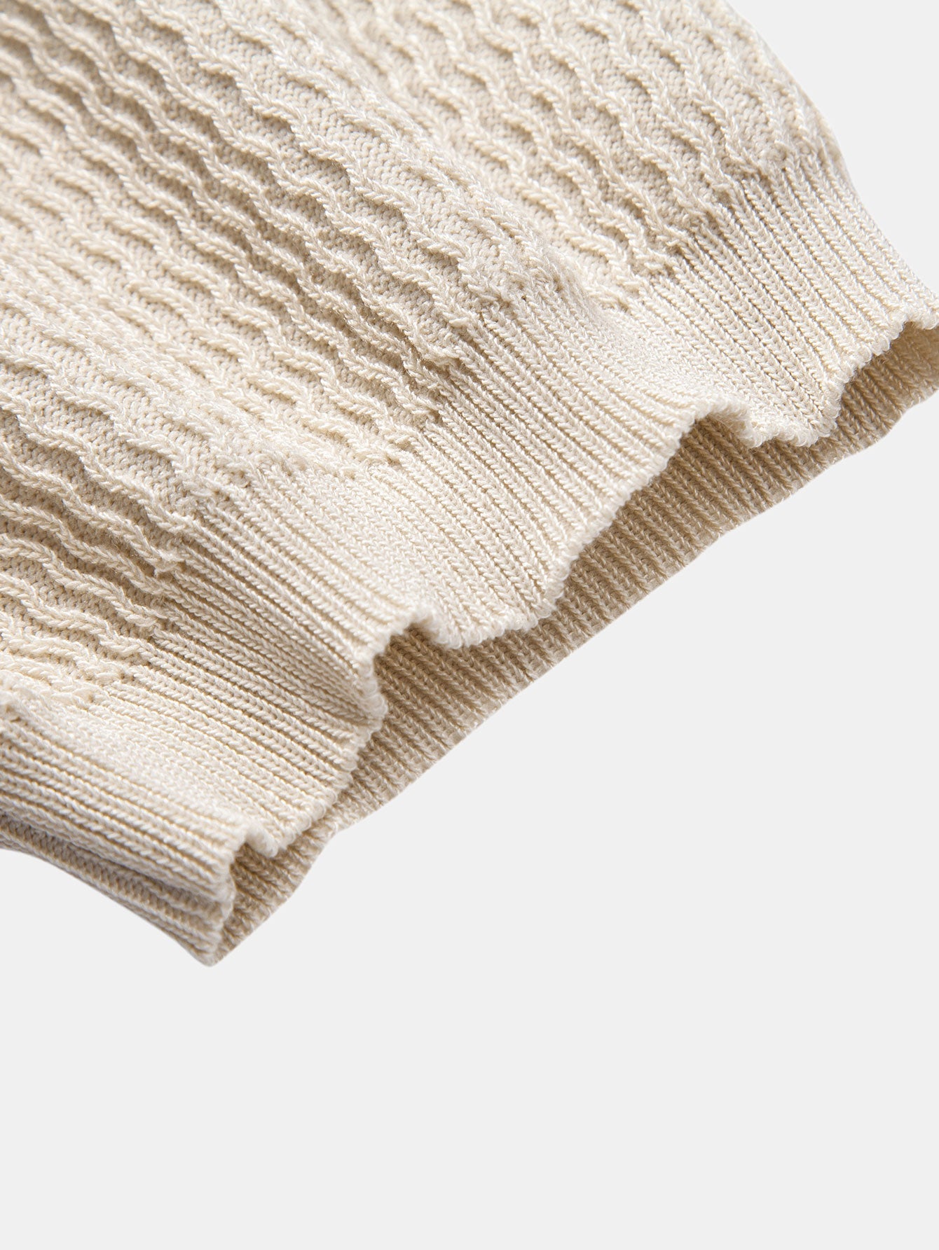 Golf jacquardstrikket V-hals polo-skjorte og smal passform taperet bukse