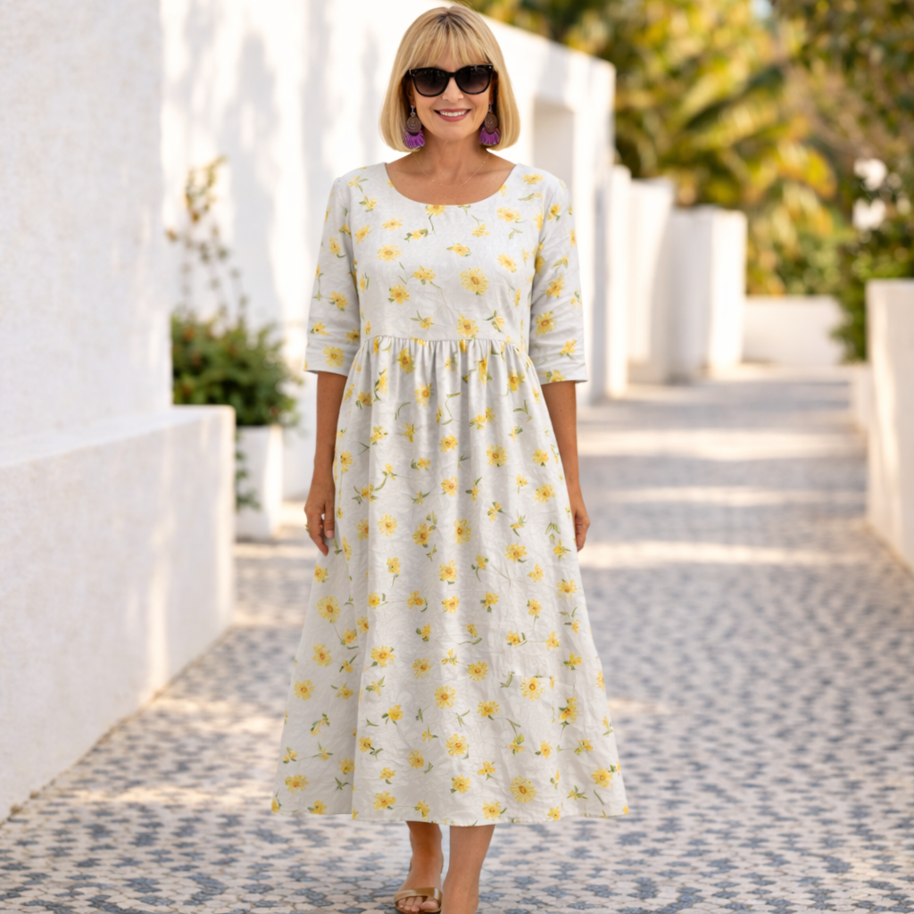 Susan | Blomstret kjole med sommerlig stemning