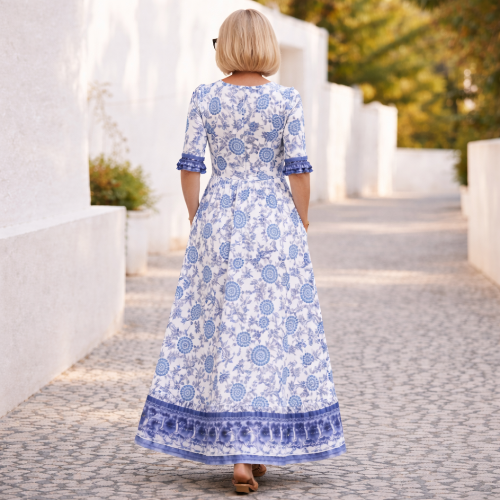 Elly | Elegant blomsterkjole med en luftig stemning