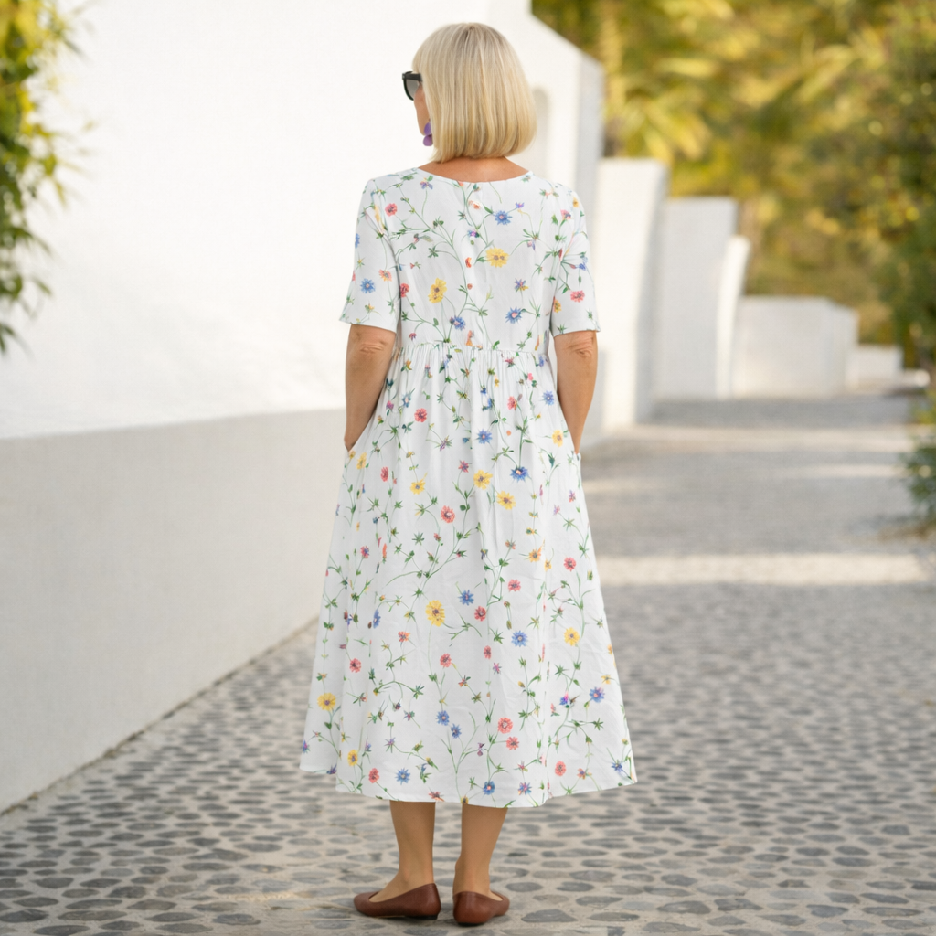 Robin | Blomstret midikjole