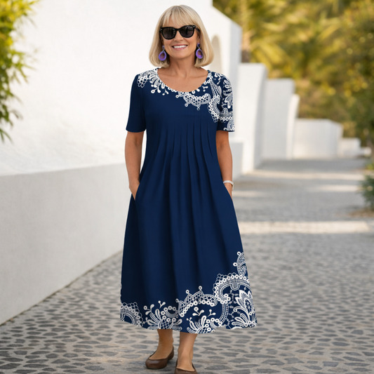 Robin | Blomstret midikjole