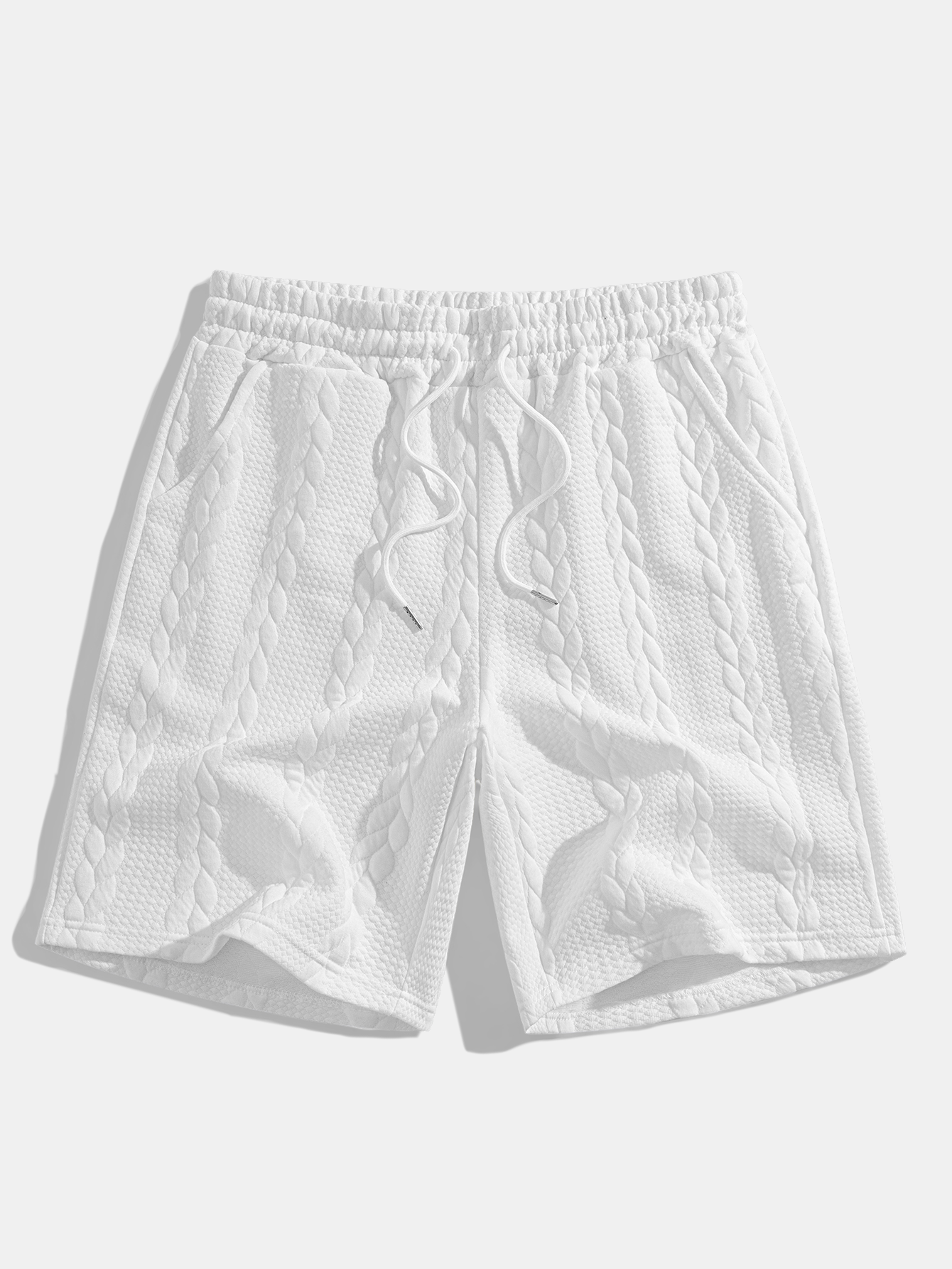 Avslappet passform mellomlangt erme Twist jacquard T-skjorte og shorts