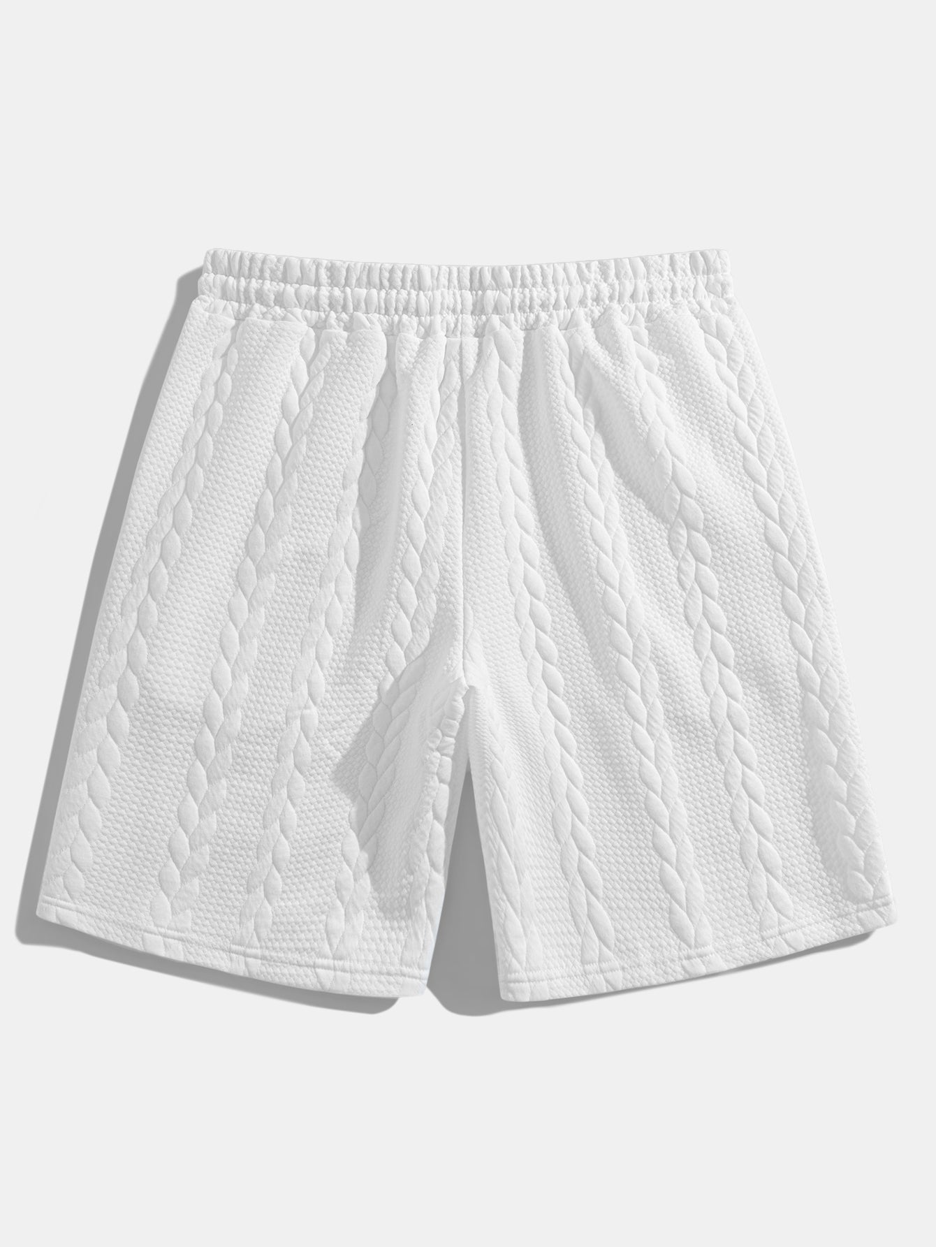 Avslappet passform mellomlangt erme Twist jacquard T-skjorte og shorts