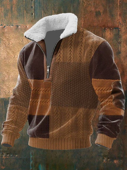 Josef – Kvalitetsjakke med glidelås og krage foret med shearling