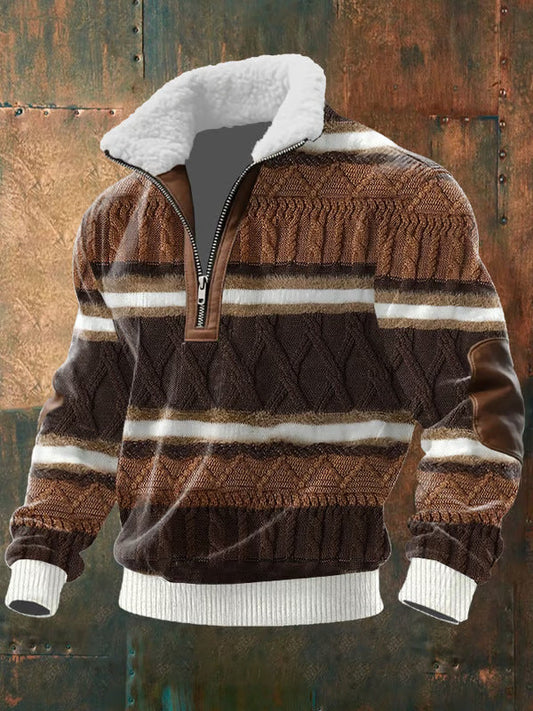 Aaron – Kvalitetsjakke med glidelås og krage i shearling