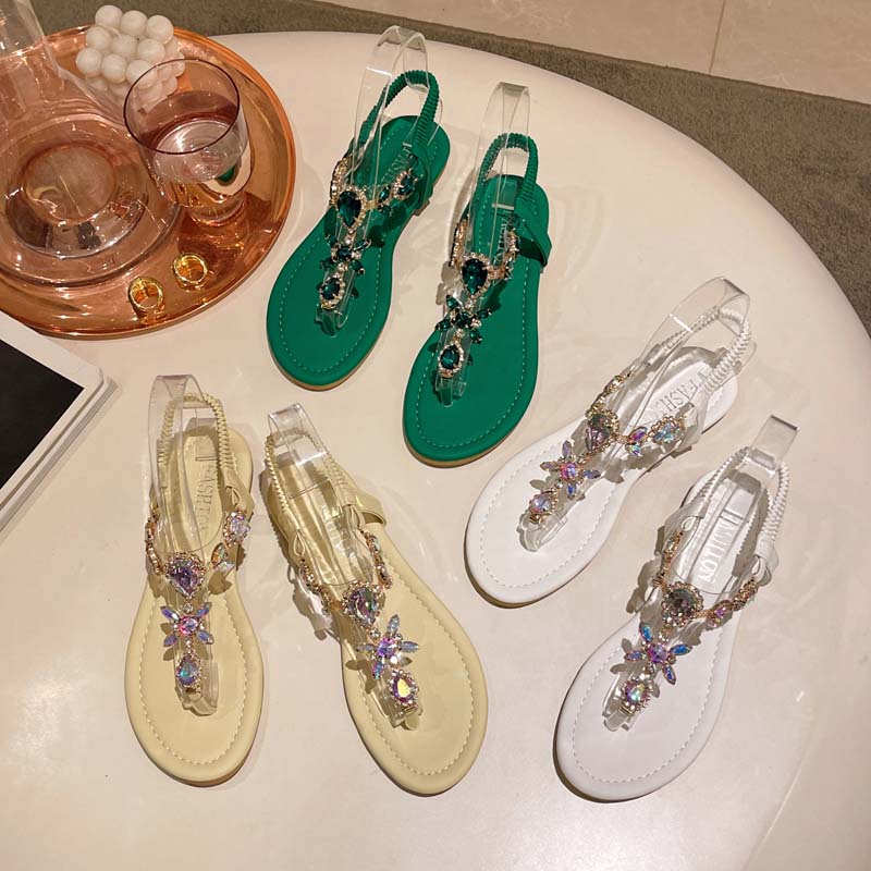 Uformelle Rhinestone Sandaler