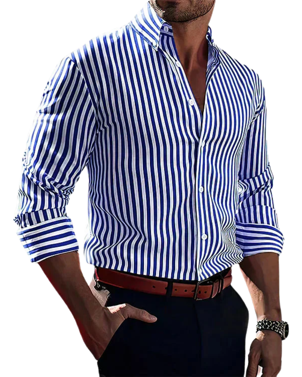 Elegant stripet skjorte