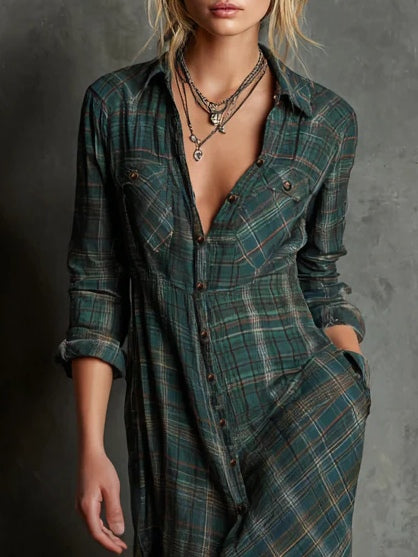 Talia™ | Moderne boho-rutete kjole