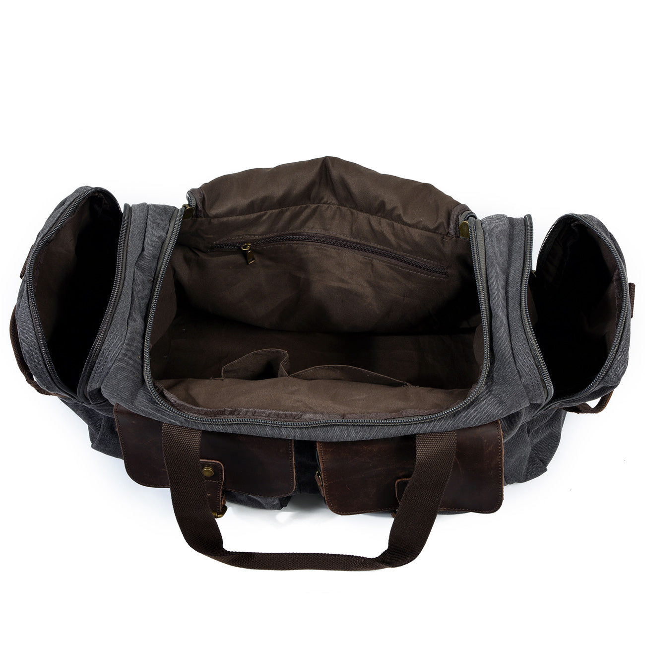 David - Herre duffelbag i kanvas i skinn