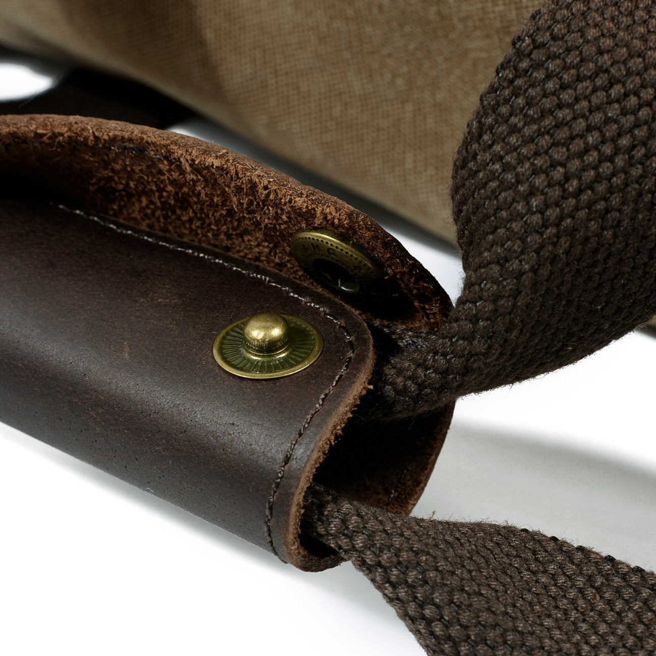 David - Herre duffelbag i kanvas i skinn