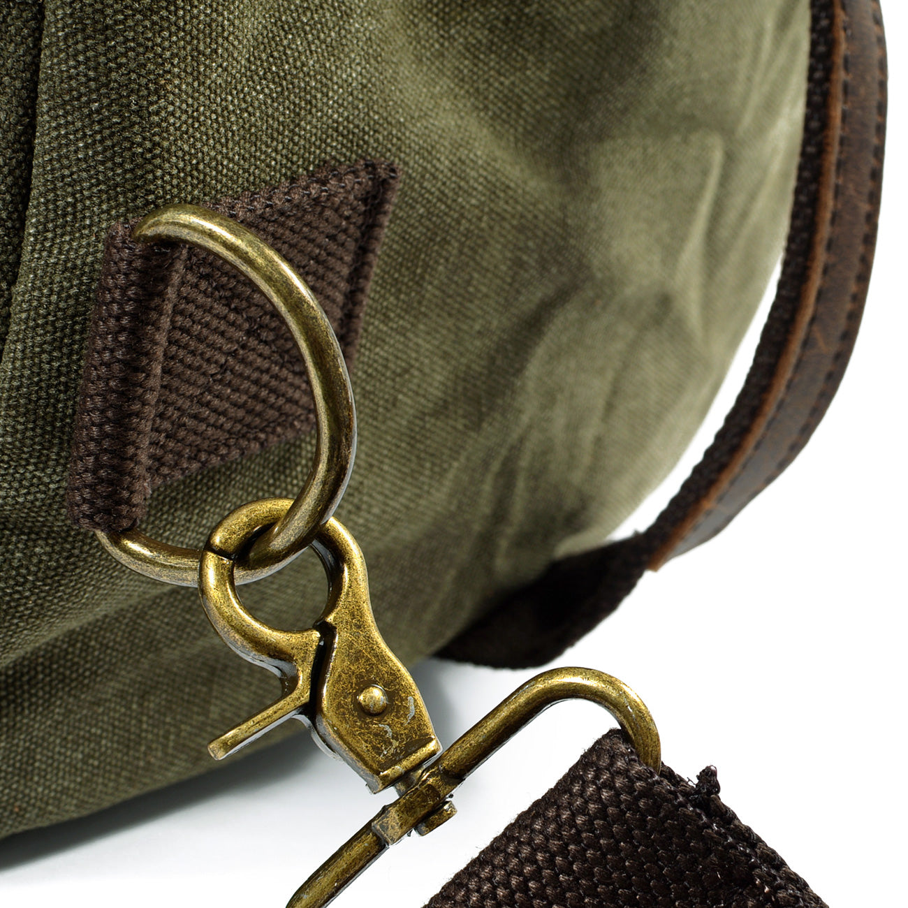 David - Herre duffelbag i kanvas i skinn