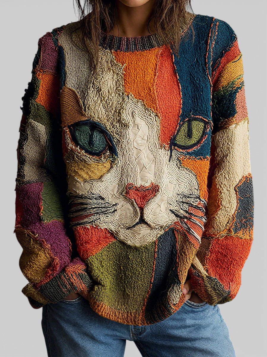 Linnea Malmö™ | Kunstnerisk topp med katt