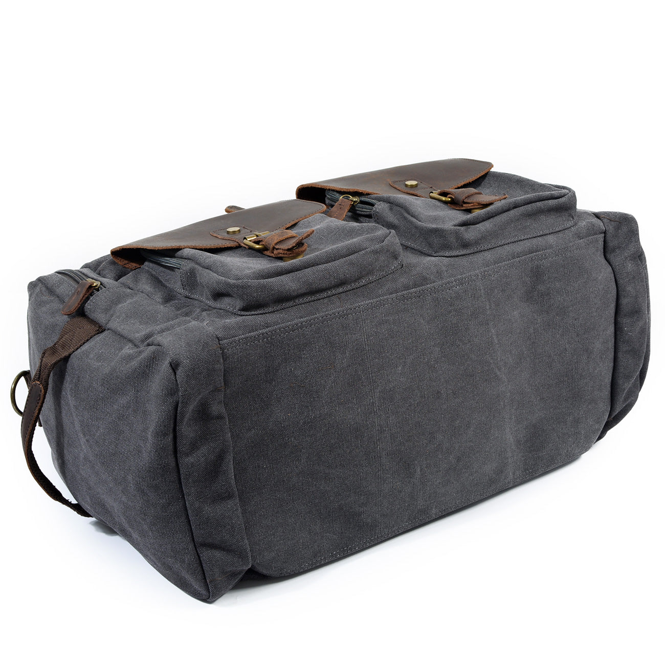 David - Herre duffelbag i kanvas i skinn