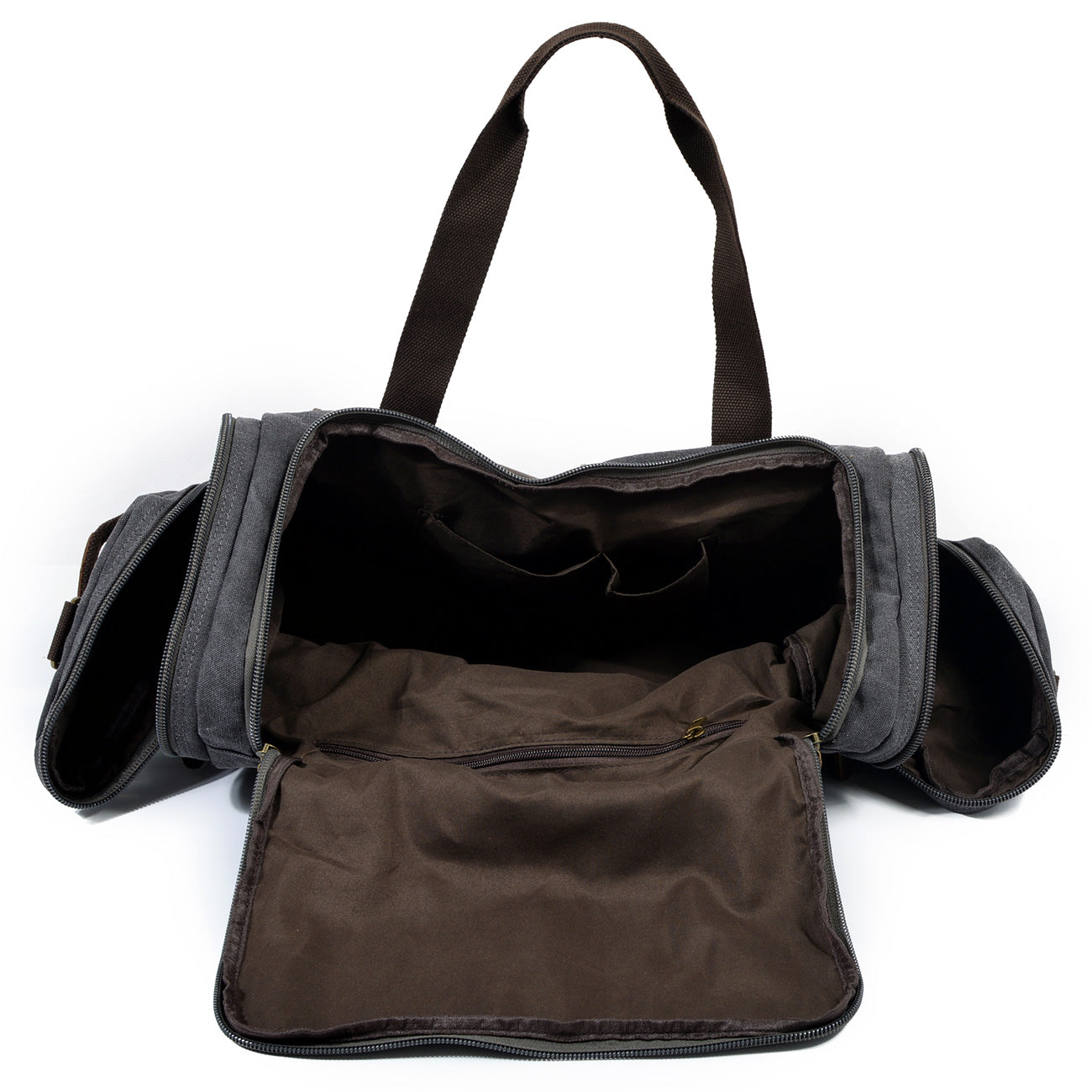 David - Herre duffelbag i kanvas i skinn
