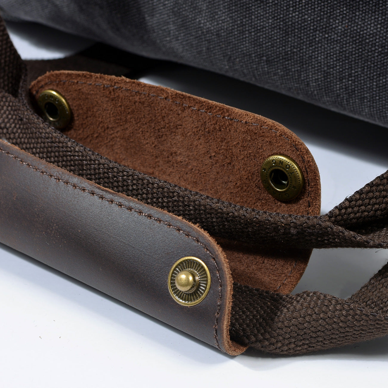 David - Herre duffelbag i kanvas i skinn